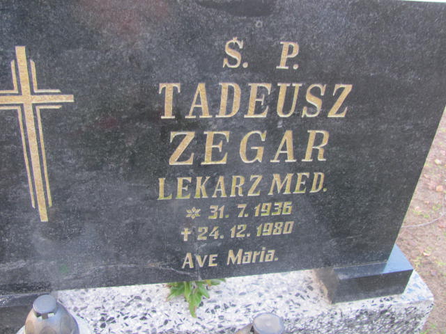 Tadeusz Zegar 1936 Szczaniec - Grobonet - Wyszukiwarka osób pochowanych