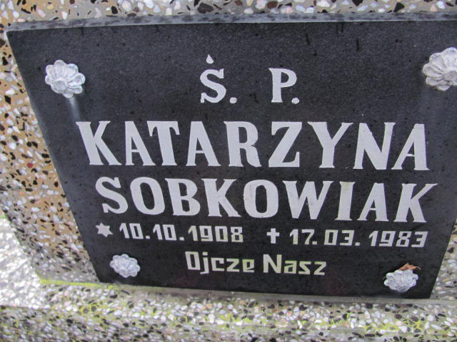 Katarzyna Sobkowiak 1908 Szczaniec - Grobonet - Wyszukiwarka osób pochowanych