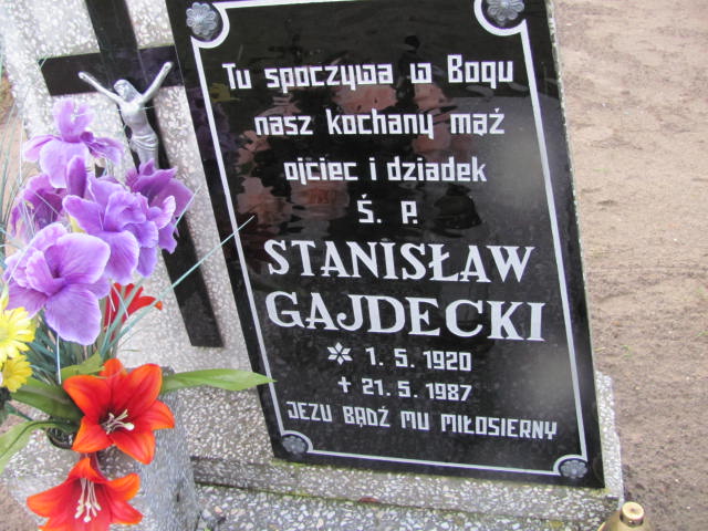 Stanisław Gajdecki 1920 Szczaniec - Grobonet - Wyszukiwarka osób pochowanych