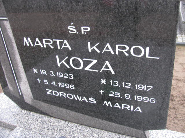 Karol Koza 1917 Szczaniec - Grobonet - Wyszukiwarka osób pochowanych