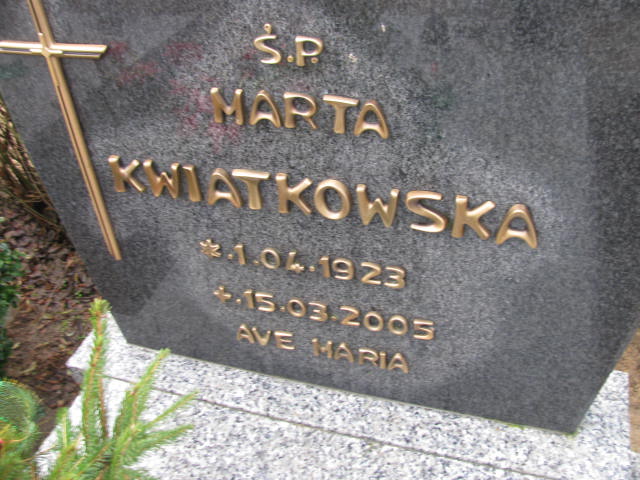Marta Kwiatkowska 1923 Szczaniec - Grobonet - Wyszukiwarka osób pochowanych