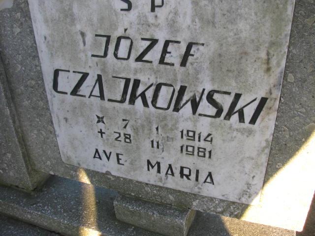 Józef Czajkowski 1914 Szczaniec - Grobonet - Wyszukiwarka osób pochowanych