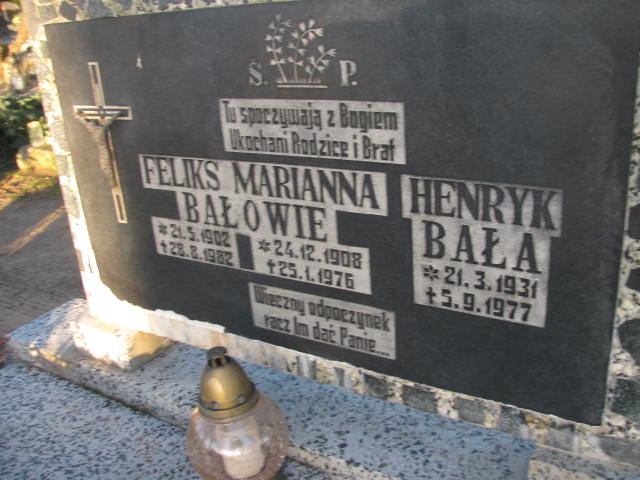 Marianna Bała 1908 Szczaniec - Grobonet - Wyszukiwarka osób pochowanych