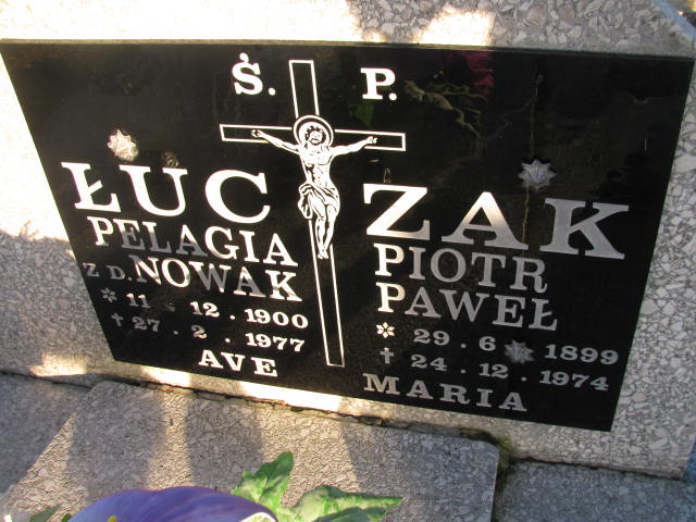 Piotr Paweł Łuczak 1899 Szczaniec - Grobonet - Wyszukiwarka osób pochowanych