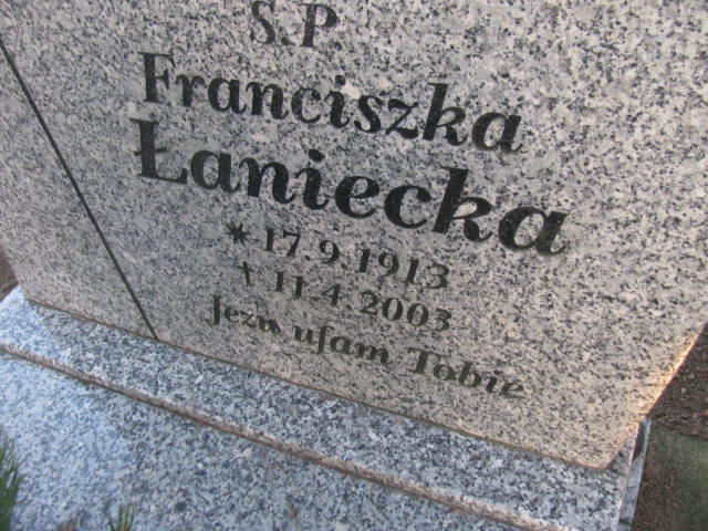 Franciszka Łaniecka 1913 Szczaniec - Grobonet - Wyszukiwarka osób pochowanych