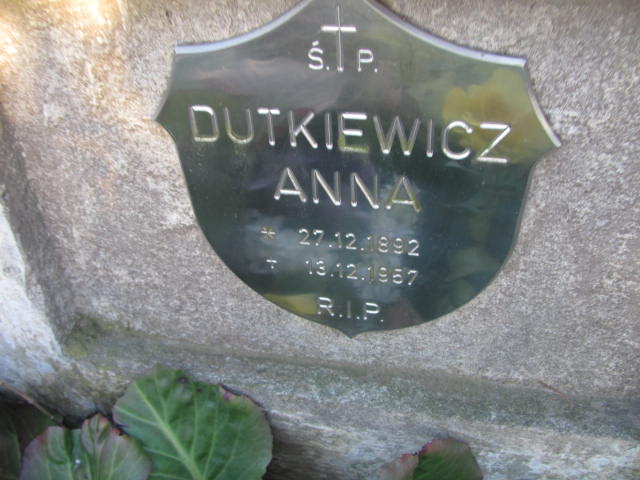 Anna Dutkiewicz 1892 Szczaniec - Grobonet - Wyszukiwarka osób pochowanych