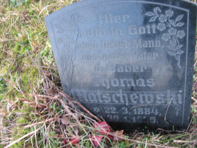 Thomas Matschemski 1884 Szczaniec - Grobonet - Wyszukiwarka osób pochowanych