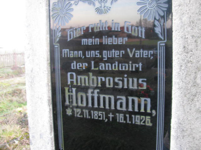 Ambrosius Hoffmann 1851 Szczaniec - Grobonet - Wyszukiwarka osób pochowanych