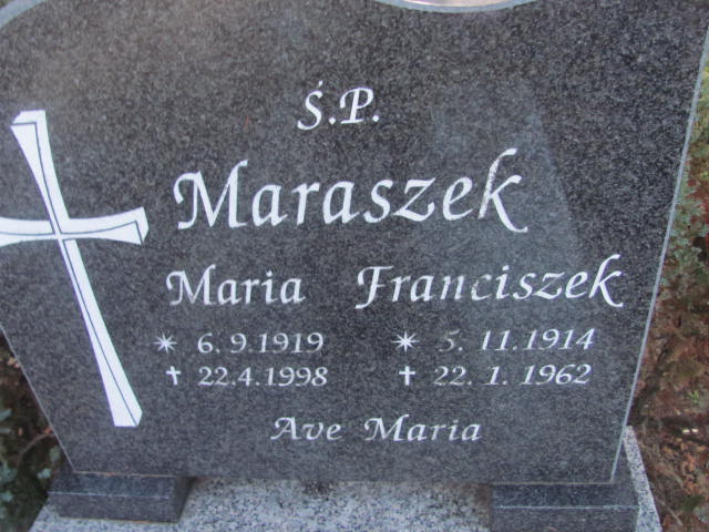 Franciszek Maraszek 1914 Szczaniec - Grobonet - Wyszukiwarka osób pochowanych