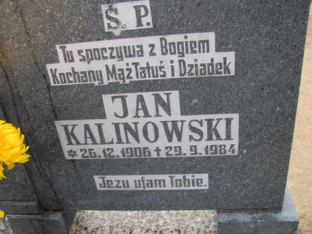 Jan Kalinowski 1906 Szczaniec - Grobonet - Wyszukiwarka osób pochowanych
